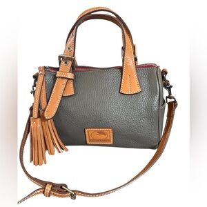 Dooney & Bourke Taupe and Tan Kendra Satchel